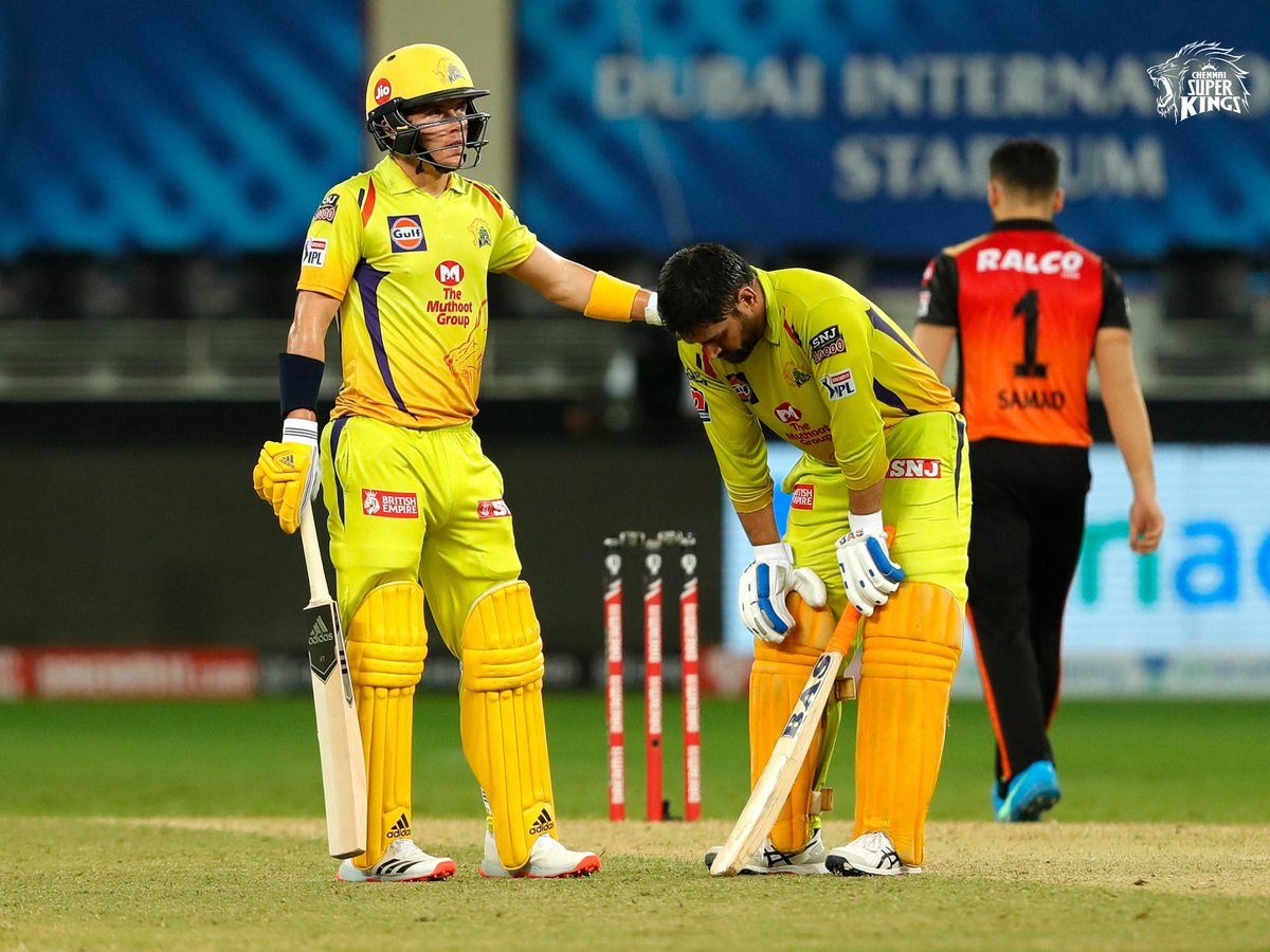 The legacy of Dhoni tells you to keep believing. Even when he’s visibly physically spent and isn’t timing the ball well either. There’s something deep inside telling you to ‘not give up’.    Or may be...it’s just me?? #CSK   <a href="/msdhoni/">Mahendra Singh Dhoni</a>