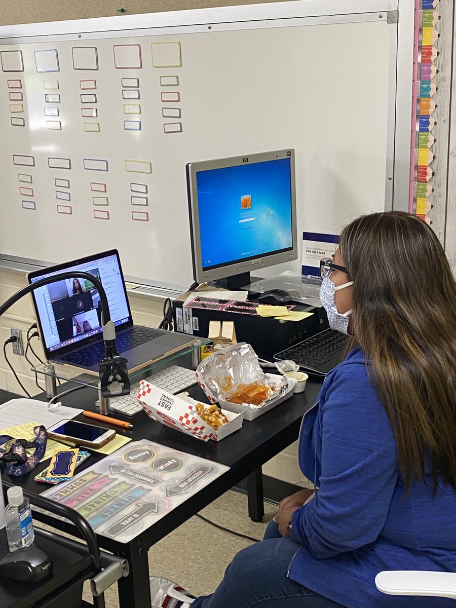 lnhodge's tweet photo. Even while virtual, Ms. Quilca is still having lunch with her class. #AldineAnywhere ⁦@ConleyES_AISD⁩ ⁦@WynneLaToya⁩ ⁦@AldineISD⁩ https://t.co/o1oQ8cetKX