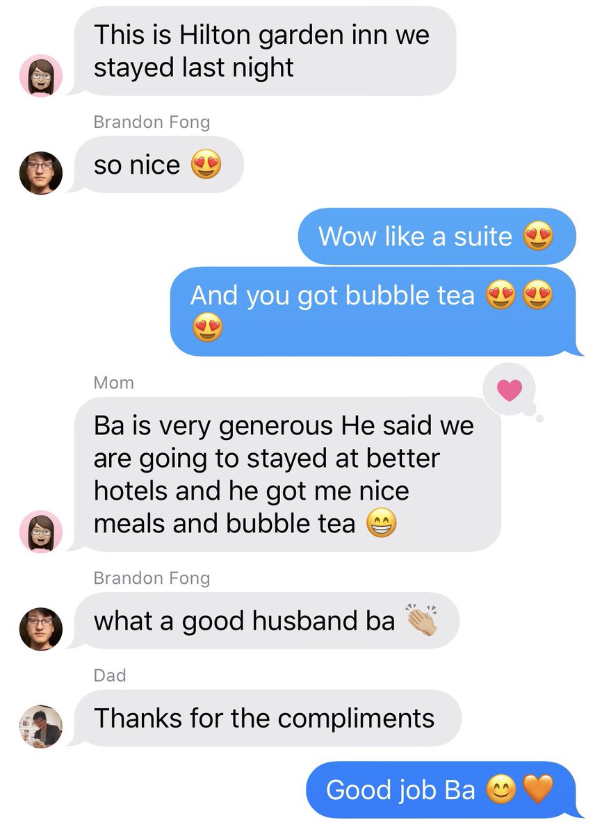 Occasionally, my dad does make an appearance in the chat (mostly to accept praise).