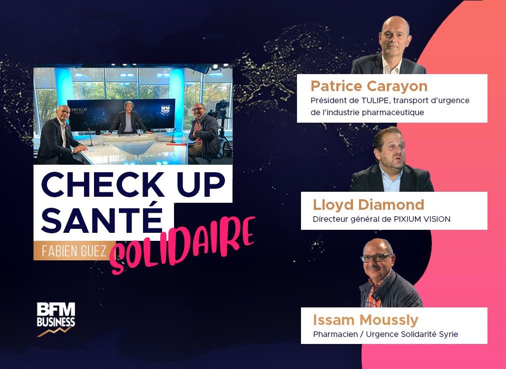 Urgences médicaments ! Samedi 3 octobre à 12h30 et 23h00 sur <a href="/bfmbusiness/">BFM Business</a>, interview de Patrice Carayon, le président de <a href="/TULIPE_Asso/">TULIPE</a>, qui fédère les dons des entreprises de santé pour répondre aux besoins des populations en détresse 
<a href="/Faillat3/">Faillat</a>
#SanofiEspoir
<a href="/Checkupsante/">Check up santé</a>