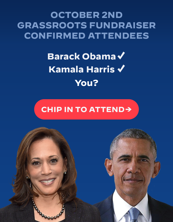 bluevictoryusa's tweet photo. 5PM: Obama &amp; Kamala! 

Join the last big donation push for Joe before Election Day!
(Senate and down ballot candidates are probably the best bang for your buck moving forward)

BUY TIX FROM OUR GROUP FUNDRAISING LINK:
https://t.co/SzM8njTaUT https://t.co/2jd9i9Jst8