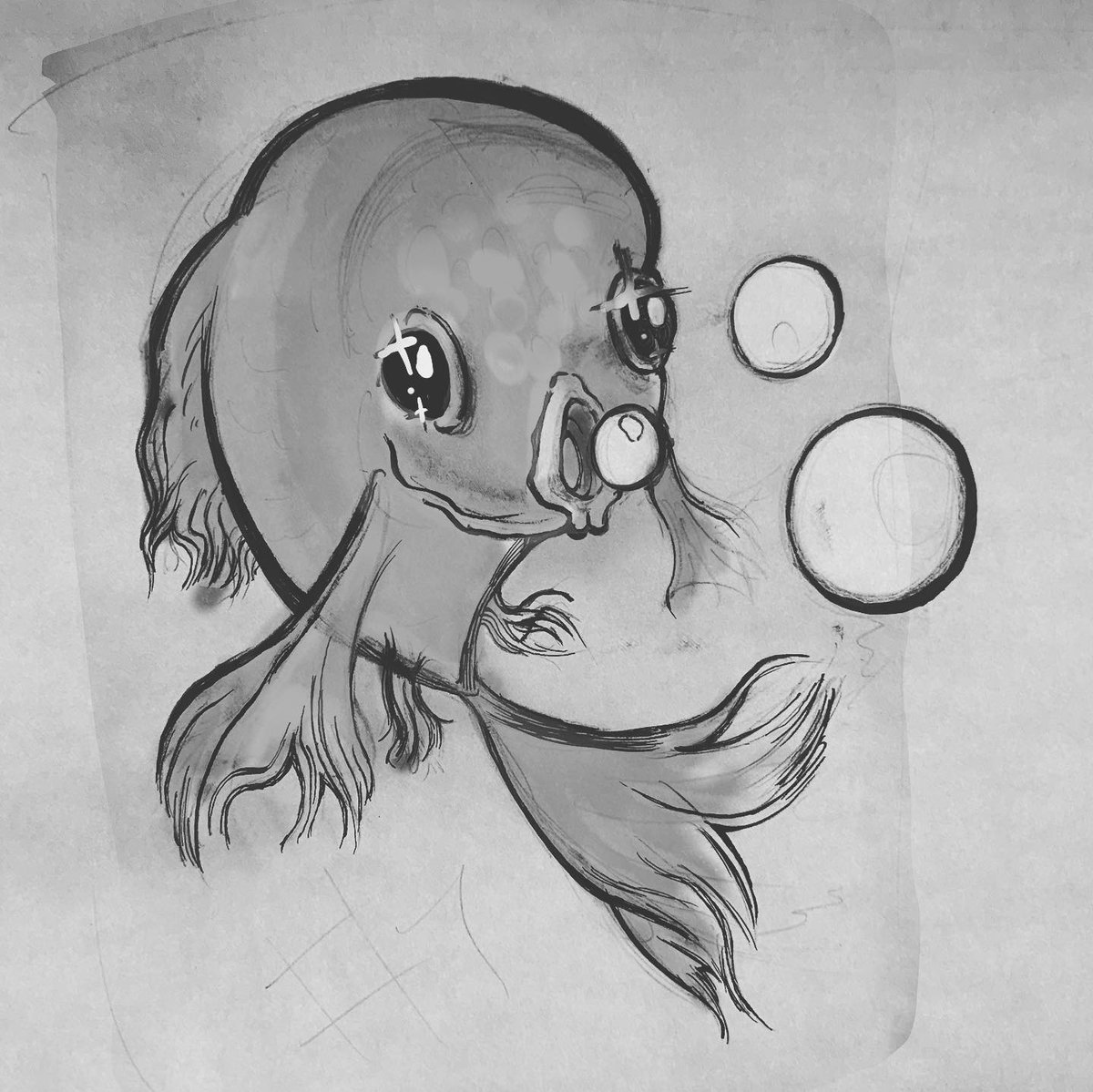 Ryouke_'s tweet photo. Poisson... 😢😢😢

#fish #yoktober #benjinktober #thefrenchinktober #frenchinktober #inktober #inktober2020 #inktoberrr https://t.co/AMttx1PGM2
