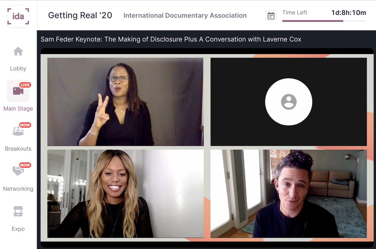 SarahMosses's tweet photo. Great to be hearing about the #impact that @Disclosure_Doc is having. Thanks to @SamFederFilm &amp; @Lavernecox for sharing your story of how the film was produced and is now working strategically in the world. Thanks @IDAorg 🙌 #Film #ImpactDistribution https://t.co/CZM60xHjyS