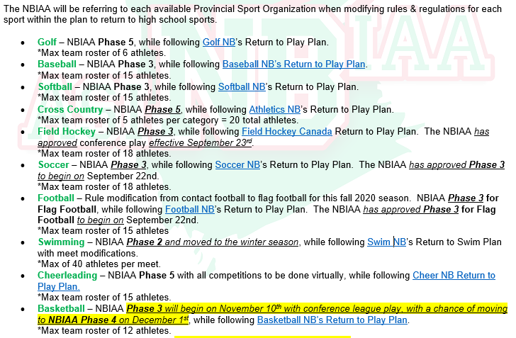 PeterGButler's tweet image. Now this is good news from the @NBIAA_ASINB for Basketball in its October 2nd update.  Happy Friday!! @nbhoopnews @BasketballNB