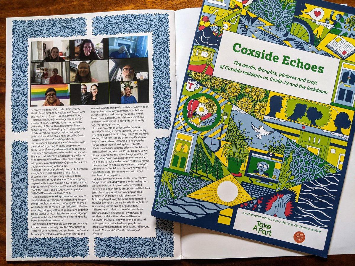 Thanks to Coxside Echoes for publishing this report by Phil Smith &amp; @roberta_mock on a series of online conversations this summer with Coxside residents &amp; socially engaged artists, facilitated by the amazing <a href="/bemilybrichards/">Dr Beth Emily Richards</a> from <a href="/TakeAPart/">Take A Part</a>. Looking forward to what happens next!