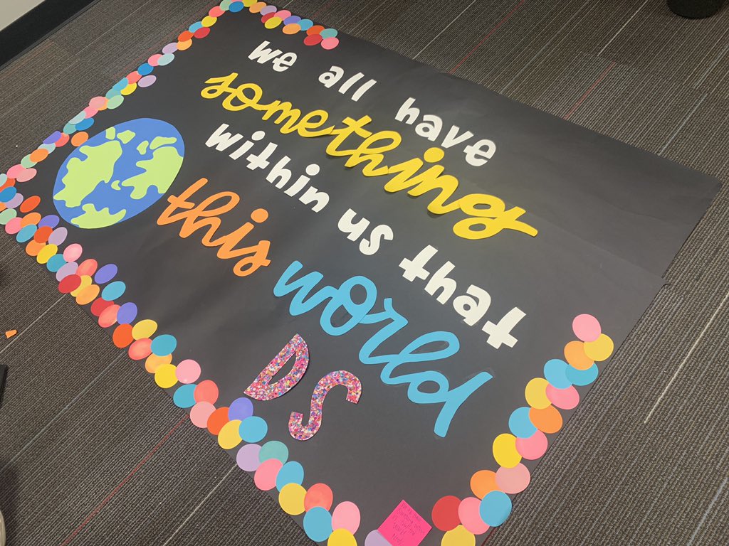 OlatheFutureEd's tweet photo. FriYAY feels! This bulletin board is a work in progress and I love all the colors!! Hope you have a bright sunny weekend FEA! #fridaymood #colorfulfun #bulletinboard #FEA #teachertask #workinprogress https://t.co/5OKKFaS3Zq