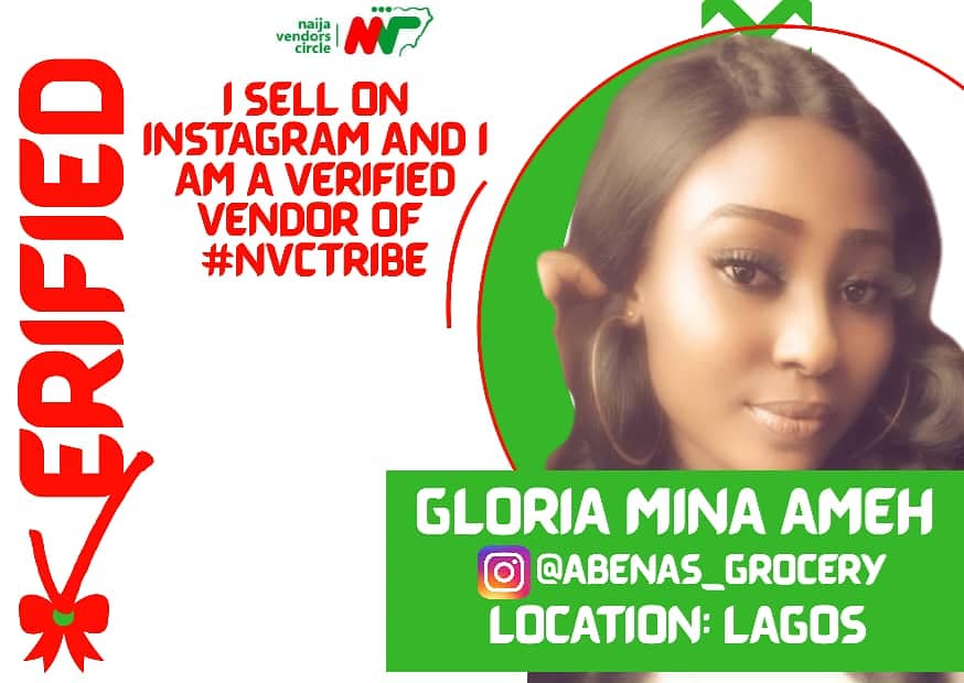 My name is Gloria Mina Ameh, I am a verified vendor and I provide you with Fresh Foodstuff, Toiletries, House-hold items and Everyday Essentials at a good monetary value. 
No more market stress.

@benasgrocery 

#market #lessstress #groceryorder #busy #foodingredients