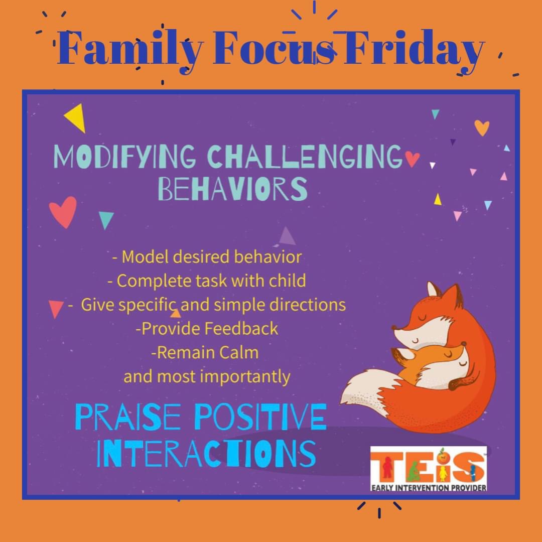 It’s #FamilyFocusFriday! Here are some ways to help with your #toddler‘s #ChallengingBehaviors. Don’t forget the #praise for those positive #behaviors and interactions! #earlyintervention #tantrums #ABA