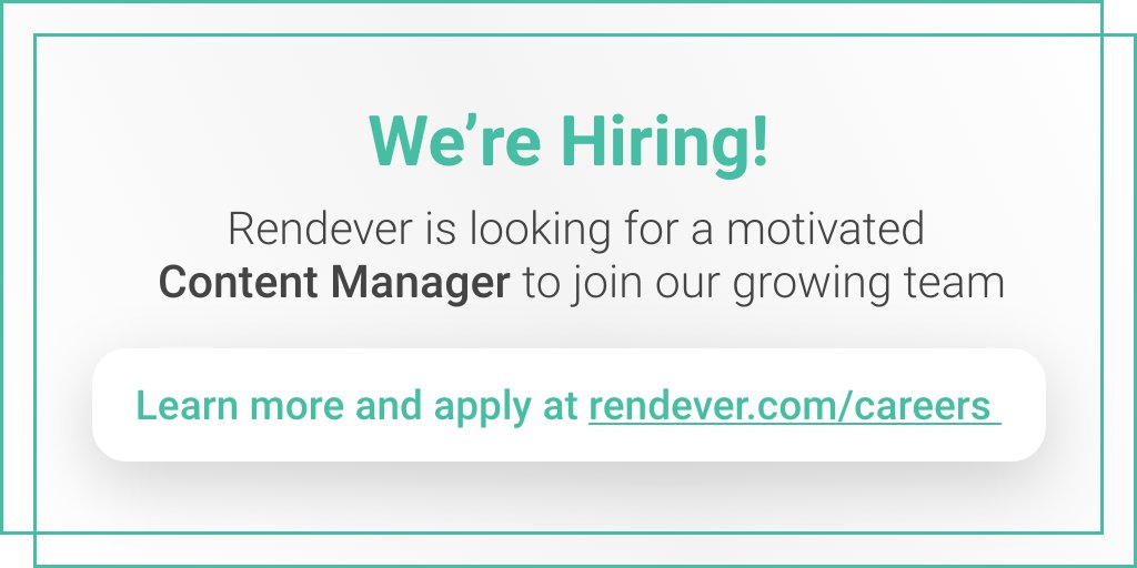 RendeverHealth's tweet photo. Rendever is growing!! We're looking for a Content Manager with strategy, video editing and process optimization experience. 

To learn more &amp; apply, visit https://t.co/FBl3ZEXaeh! 

#hiring #jobs #recruitment #hiringboston #jobsinboston #bostonjobs https://t.co/2MVmXBrnV5