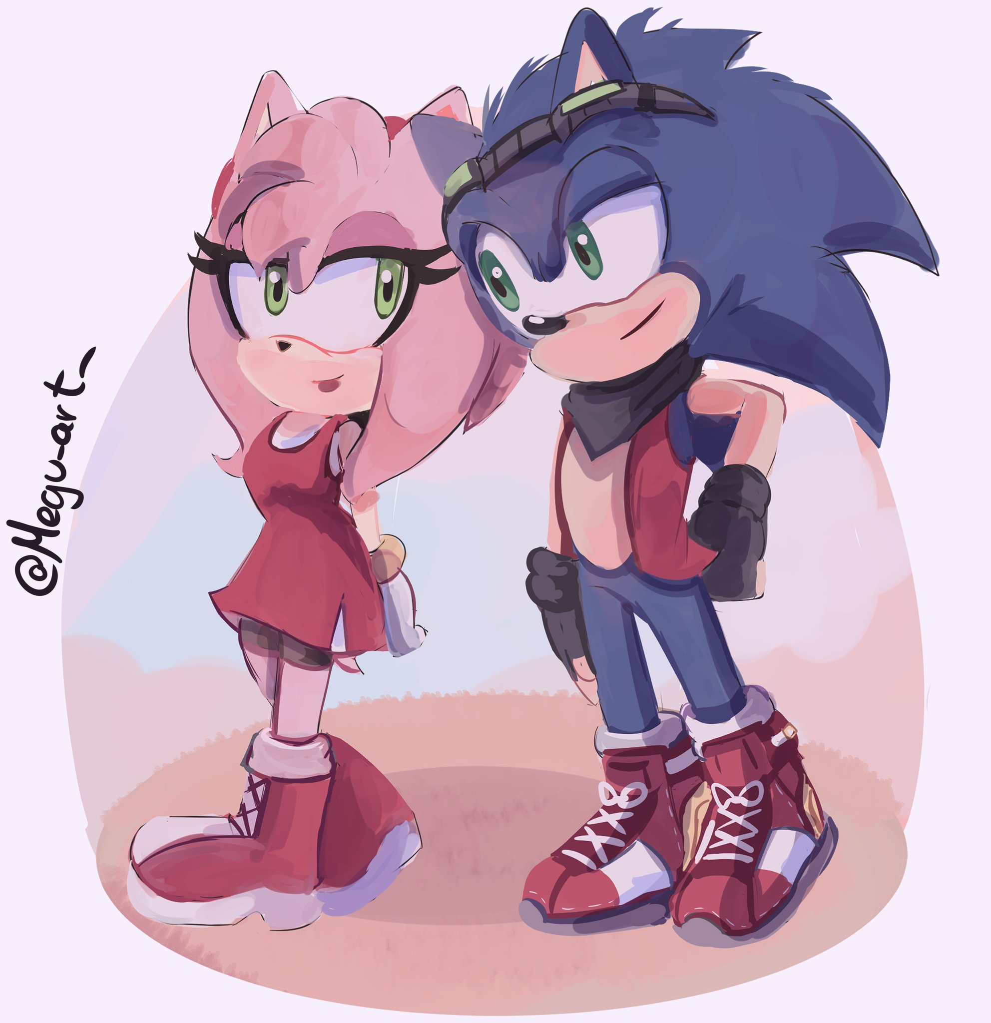 Megu art on Instagram: “SWIPE!!! Sonamy/ Silvaze week day 1: Colors 💜 ____  #SonamySilvazeweek2021 #AmyRose #SonicTheHedgehog #s…