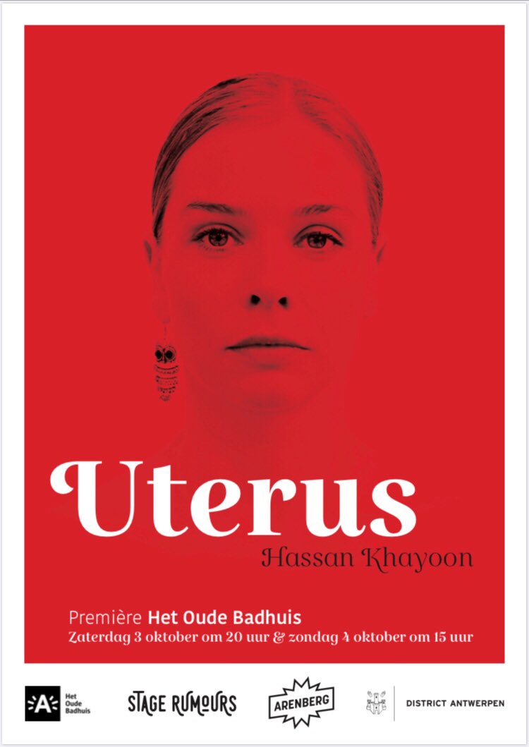 Lieve vrienden, morgen spelen we “Uterus”, zaterdag 3 oktober om 20.00 uur  &amp; Zondag 4 oktober om 15.00 uur in het Oude Badhuis, Antwerpen. Welkom 😉
Tickets via: ticket@arenberg.be
Meer info: arenberg.be/nl/programma/u…