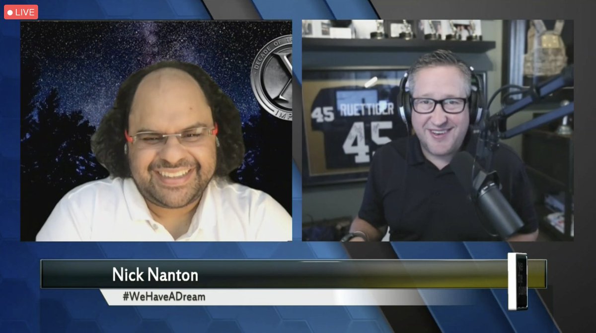 One of many extraordinary individuals, Nick Nanton, on our live #WeHaveADream broadcast. 🙏