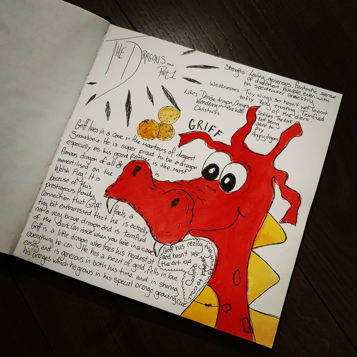 ArryCain's tweet photo. Griff the dragon is one of my first and favourite illustrated characters, I'm currently writing one of many stories involving him, but ever since I created him on paper I've wanted to make a life size model of him....so I did 😁 This is big Griff! #illustration #modelmaking https://t.co/WBMlGPQwem