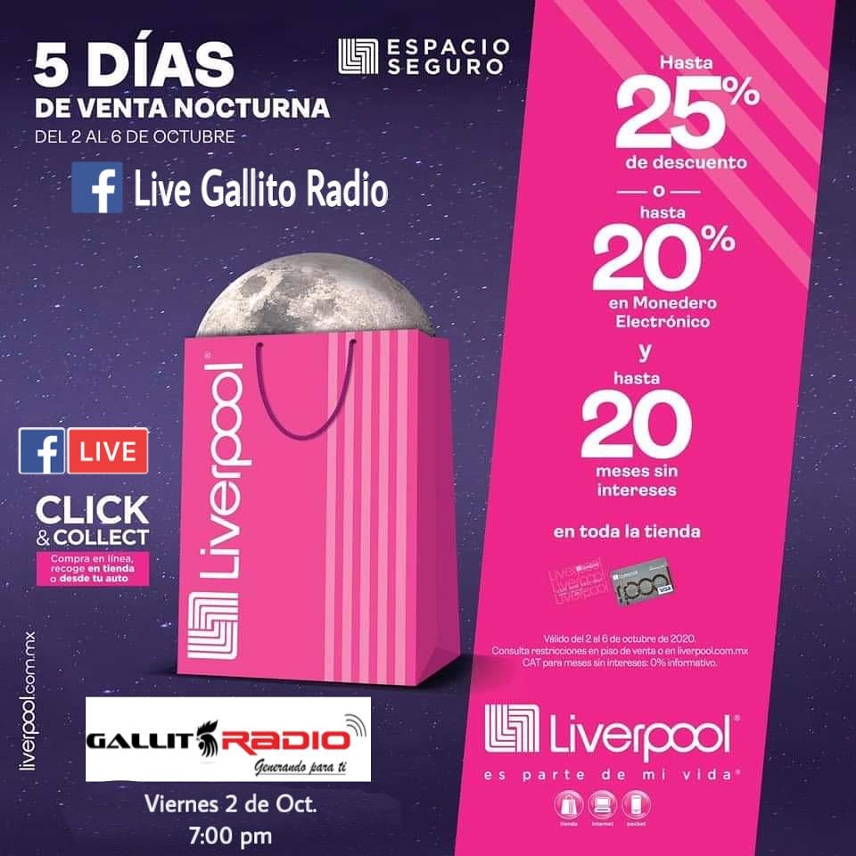 GallitoRadio1's tweet photo. No te pierdas la transmisión!!! 
7:00pm /Liverpool Chetumal.

@liverpoolmexico @SoyDeChetumal @AmoQuintanaRoo @GallitoRadio1 @Viernes @VentaNocturnaLiverpool
#UnaNuevaFormaDeHacerRadio https://t.co/sUTUx7Isrl