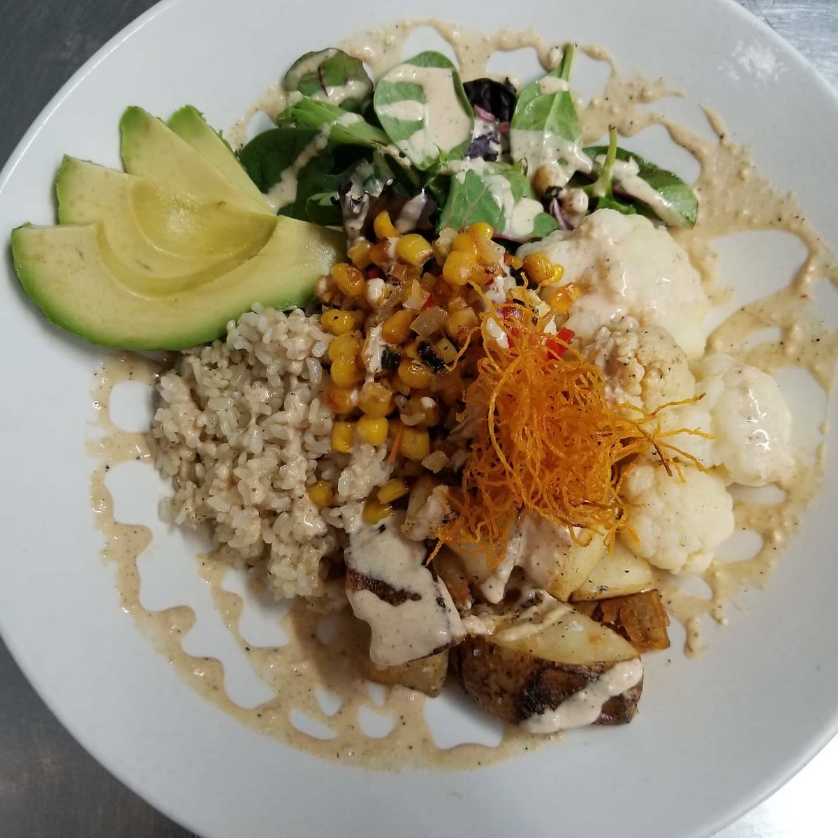 ConolaGrill's tweet photo. Conola Grill &amp; Sushi has 18 Vegan Dishes. Try the Beyond Sausage w/ Grilled Onions, Creole Mustard, &amp; Jalapeno, Vegan Sushi, Buddha Bowl, Vegan Curry, Hippy Mac' Cheese, &amp; Cashew Cheese Cauliflower. 
#keepconolaopen #iloveveggies 619 Pink St. Metairie LA 70005 call 504-837-0055 https://t.co/Q9bF4WCH6E