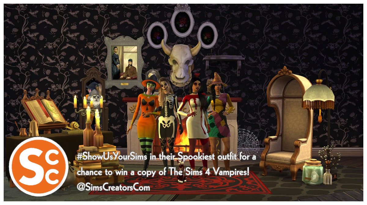  #Giveaway 2: Like, Retweet and Comment on this post with a picture of your sim in their spookiest outfit for a chance to win a copy of  #TheSims4Vampires! Winner announced Nov. 1st. CC Allowed!  #ShowUsYourSims  #HappyHalloween