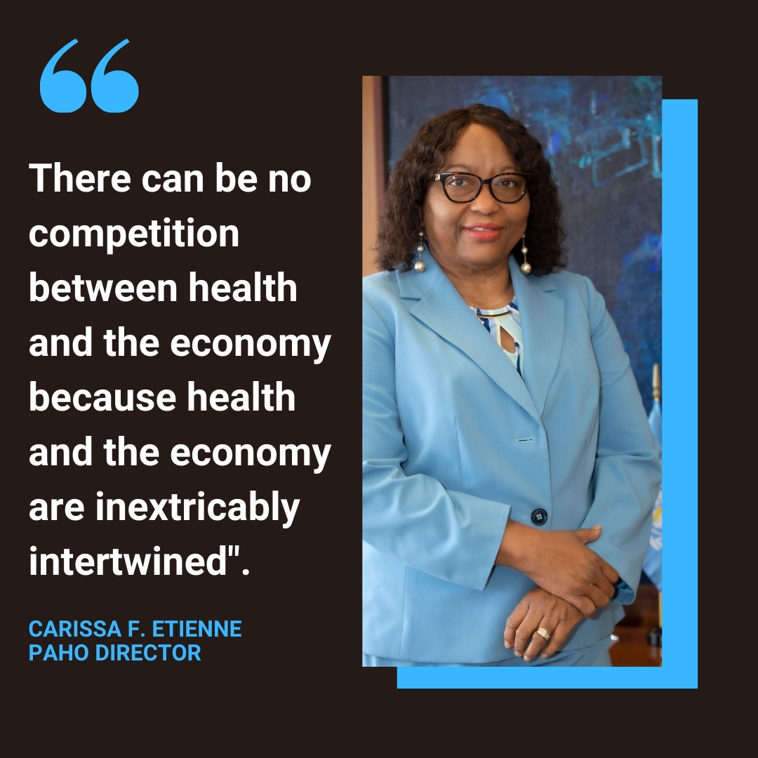 "Countries must learn from #COVID19 by ensuring access to health services, strengthening information systems &amp; advancing in the digital transformation to improve social protection systems &amp; reduce dependence on imported products, which caused shortages of medical supplies" ⬇️