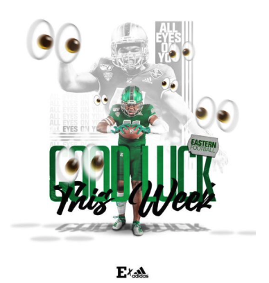 NateGenzel1's tweet photo. Thanks for the graphic and note on game day @EMU_CoachMiller https://t.co/qsX9MQS9DP