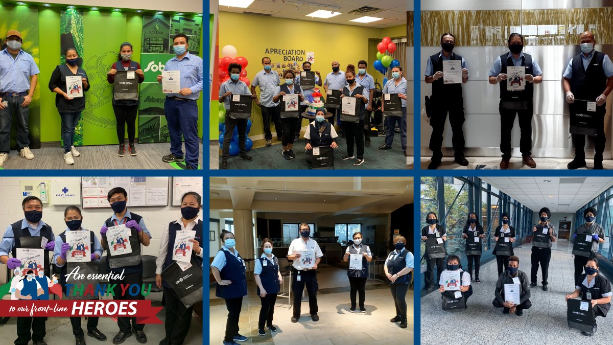 GDIServices's tweet photo. Our teams in Calgary are surprising their front-line teams to show appreciation on #NationalCustodialWorkersDay! #YYC #Calgary https://t.co/jdahe4JFw8
