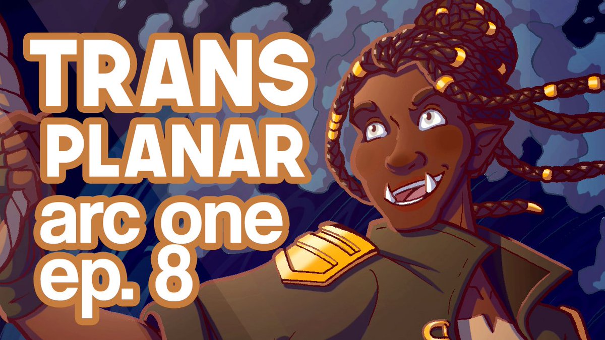 As for us?We're an ALL-TRANS, POC-led,  #TTRPG  #livestream set in a noncolonial, antiorientalist world.Episode 8 of our main campaign drops TOMORROW, Saturday 10/3 at 3pm CDT on  http://twitch.tv/transplanarrpg .New viewers LOVED!RECAP:  http://bit.ly/TransRecap . @HannahMayCreate.