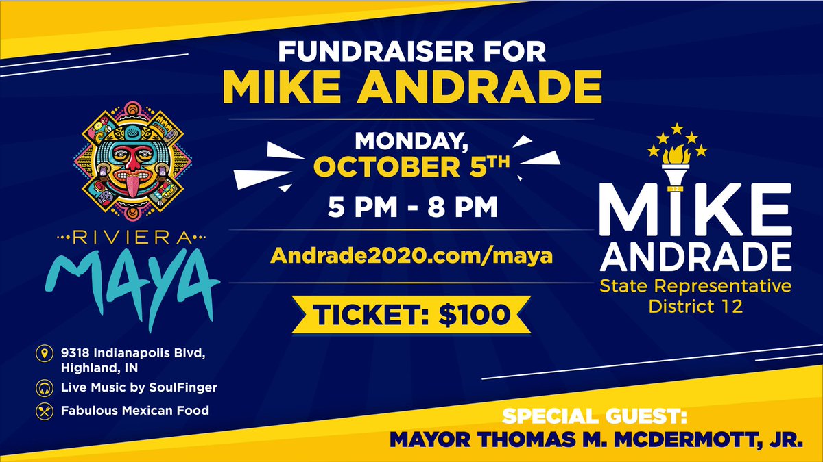  @MikeAndradeIN needs canvassing volunteers tomorrow, October 3rd at 10 AM CST & has a big fundraiser coming up on Monday! Sign up to volunteer here:  https://andrade2020.com/volunteer/ 