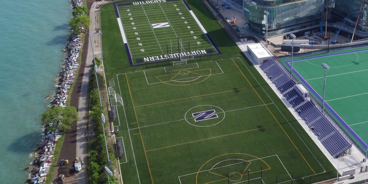 NU_Sports's tweet photo. Winning on the Waterfront. 

Lanny and Sharon Martin Stadium: Home to @NULax @NUMensSoccer &amp; @NUWSoccer 

#FacilityFriday | @Wintrust https://t.co/PE8vbBSIOl