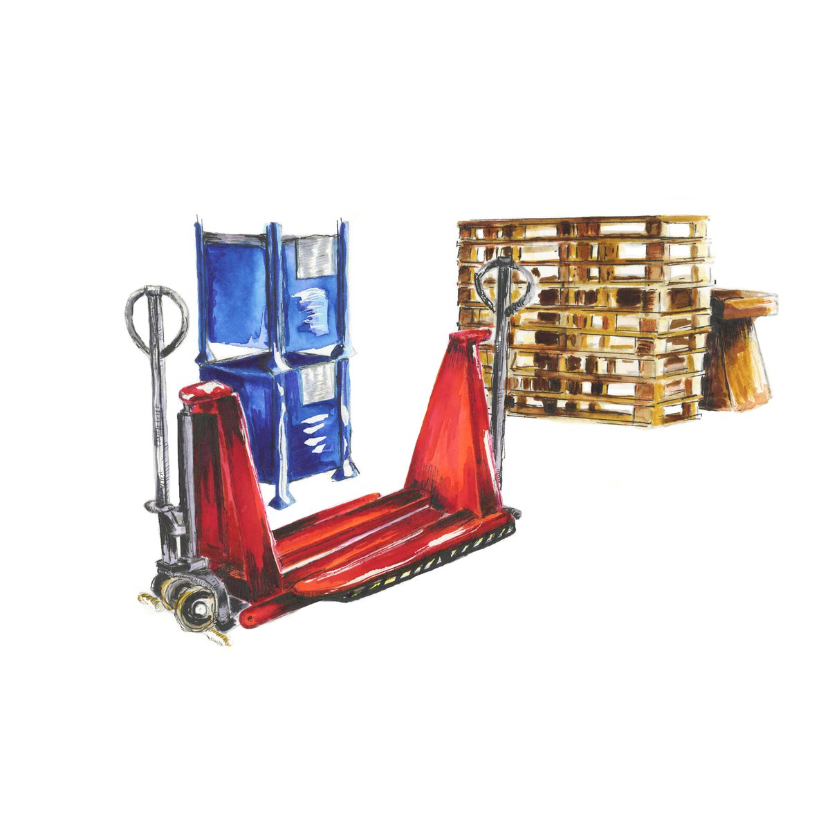 _Nicola_Ellis_'s tweet photo. Another triptych.
Pallet trucks.
Ink on paper. A4.
#pallet #pallettruck
#pallettrucks #gettingfreaky #gettingiton #inlove #love #triptych #drawing #contemporarydrawing #painting #contemporarypainting #ink #watercolour #documentation #voyeur #voyeuristic #factory https://t.co/kBrsiG6dR7