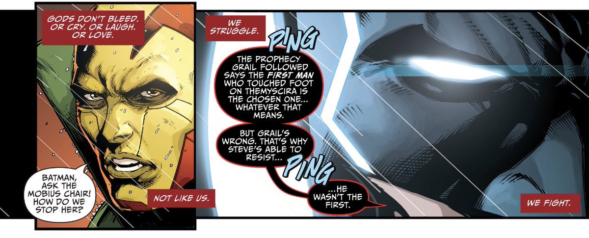 Good explanation for how Steve could resist something that the damn Anti-Monitor couldn’t, because I was going to ask when Diana said his earlier in the story: