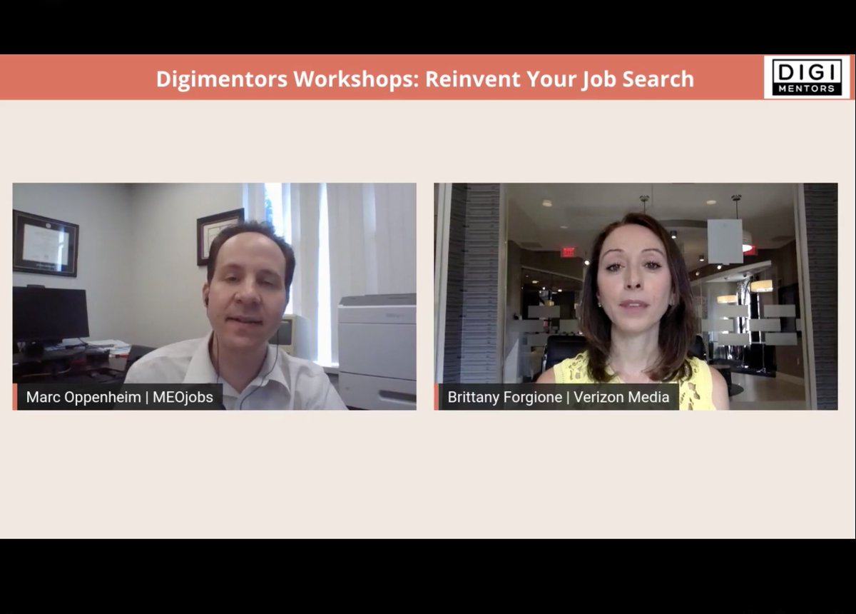 monaspoeticwax's tweet photo. Happy to be attending the #Digimentors workshop today hosted by @sree and Marc of @MEOjobs. Brittany with Verizon Media is sharing her social media gems. 💎 Takeaway: Don't be afraid to share your wins and accomplishments. https://t.co/DTBRnpH8bF