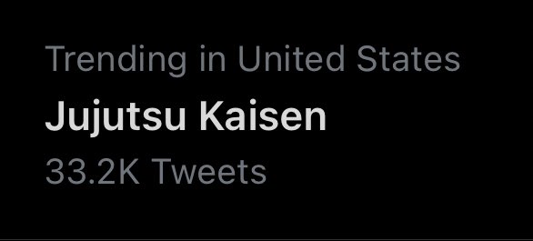 Jujutsu Kaisen on X: Jujutsu Kaisen is currently trending in the US.   / X