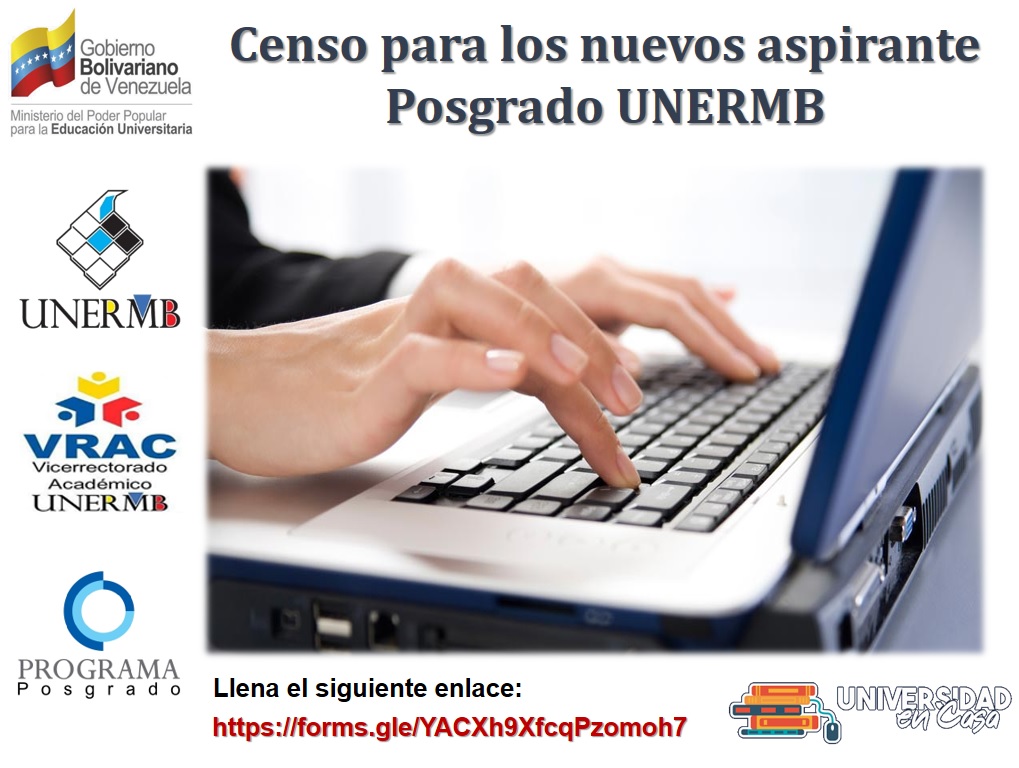 unermbposgrado's tweet photo. Censo para los nuevos aspirantes posgrado UNERMB https://t.co/P5A8DOPtRj