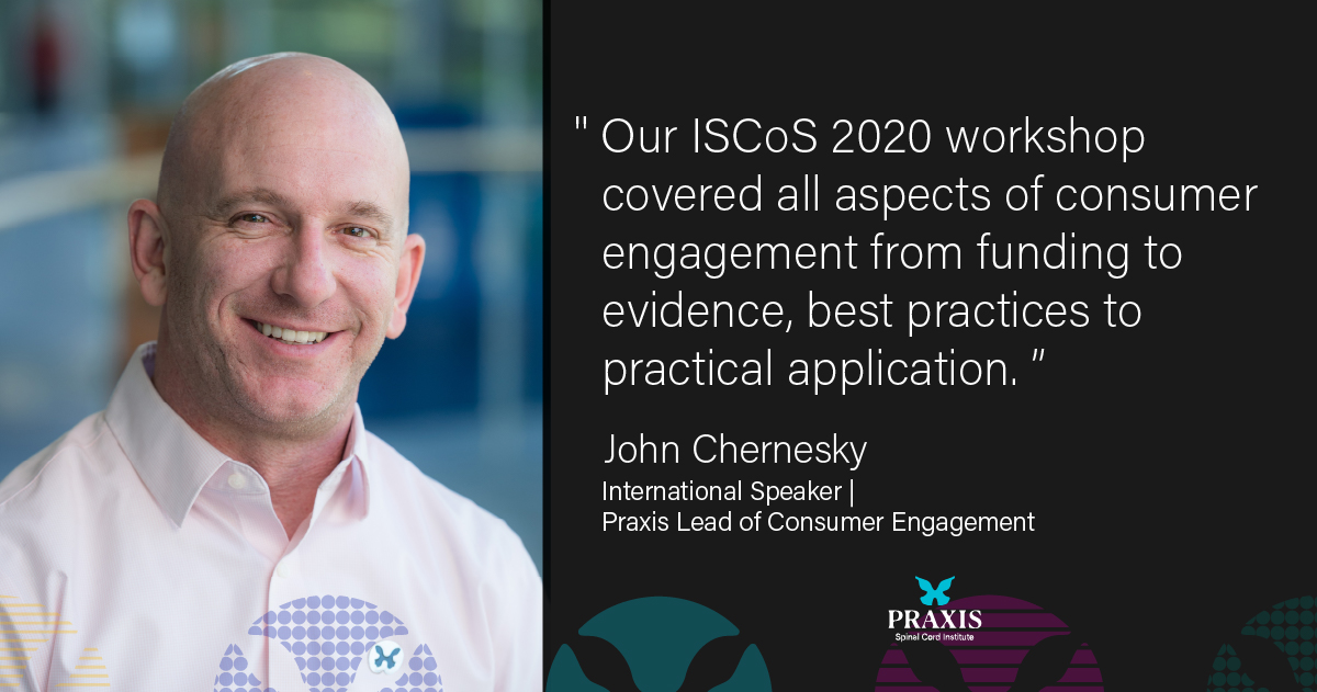 praxis_sci's tweet photo. Learn all about consumer engagement in #SCI research in “Perspectives on patient-partnered research” with John Chernesky from #ISCoS2020. The recording is available on demand until Oct 5! Learn more: https://t.co/lR5wwsNDaH https://t.co/fMmFe0WX1s