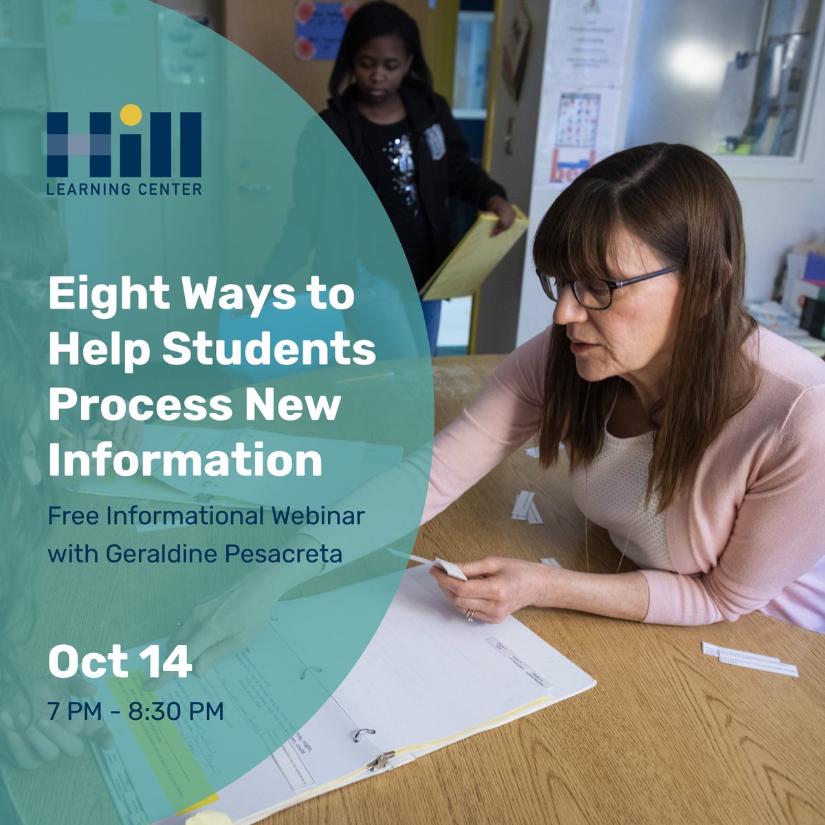 Online learning can make it difficult for students to get the most out of your teaching. Learn strategies from Hill Learning Center's Geraldine Pesacreta to help students process new information while in the virtual classroom.

bit.ly/InformationPro…
#HillLearningCenter