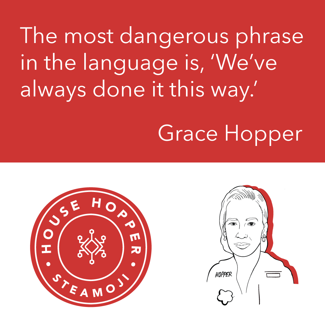 steamoji's tweet photo. Grace Hopper represents one of our four house teams. https://t.co/vPIVMDP3J6