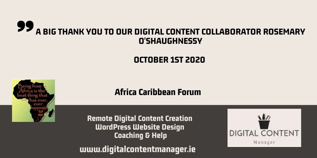 RosemaryOSha's tweet photo. Delighted to have received this thank you for my digital content work for the Africa Caribbean Forum https://t.co/viUAWIkTrv  @AfricaCaribbea1 #StartUp #Business #BuildingOurNetwork #WomeninBusiness https://t.co/jZQjwiyzCz