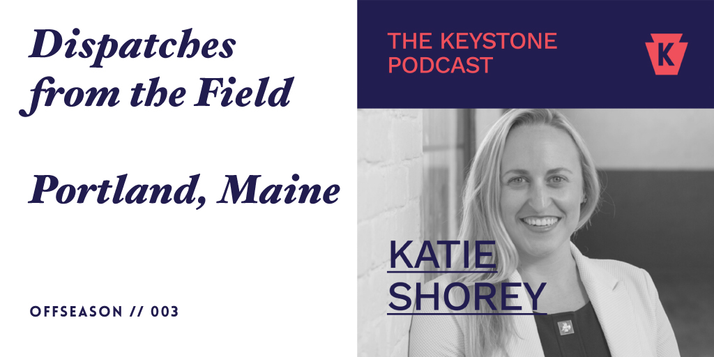thekeystonepod's tweet photo. 🚨EPISODE ALERT🚨: Check out our first dispatch featuring Keystone correspondent @KatieShorey from Portland, Maine! 

Listen: https://t.co/5Z6ByxLMsP
Show notes: https://t.co/oF56XQDFtZ

Apply to be a correspondent: https://t.co/pccbkkbpgz https://t.co/yc86Uidrib
