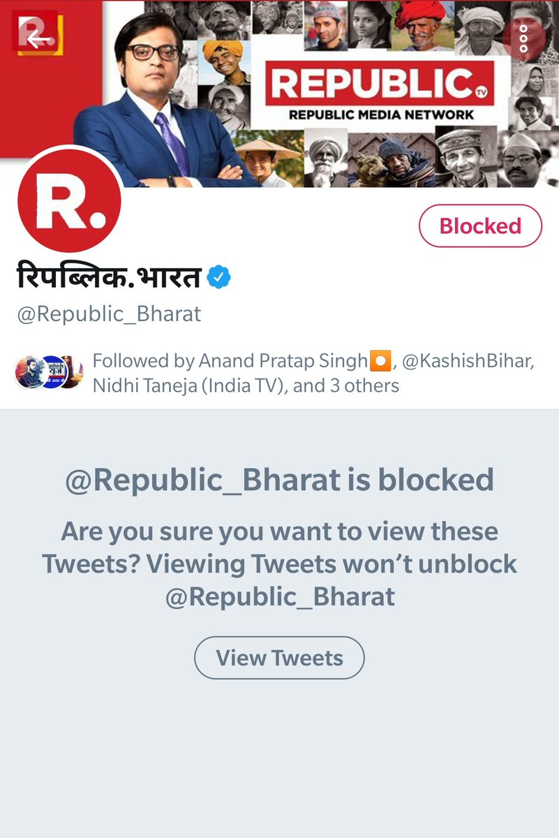 sonypankaj2323's tweet photo. Now I can use Twitter in a little peace
#BlockREPUBLIC
#RepublicTV
#ArnabTheNewsProstitute  
#ArnabNeedsRabiesTreatment https://t.co/0iElyLkSxq
