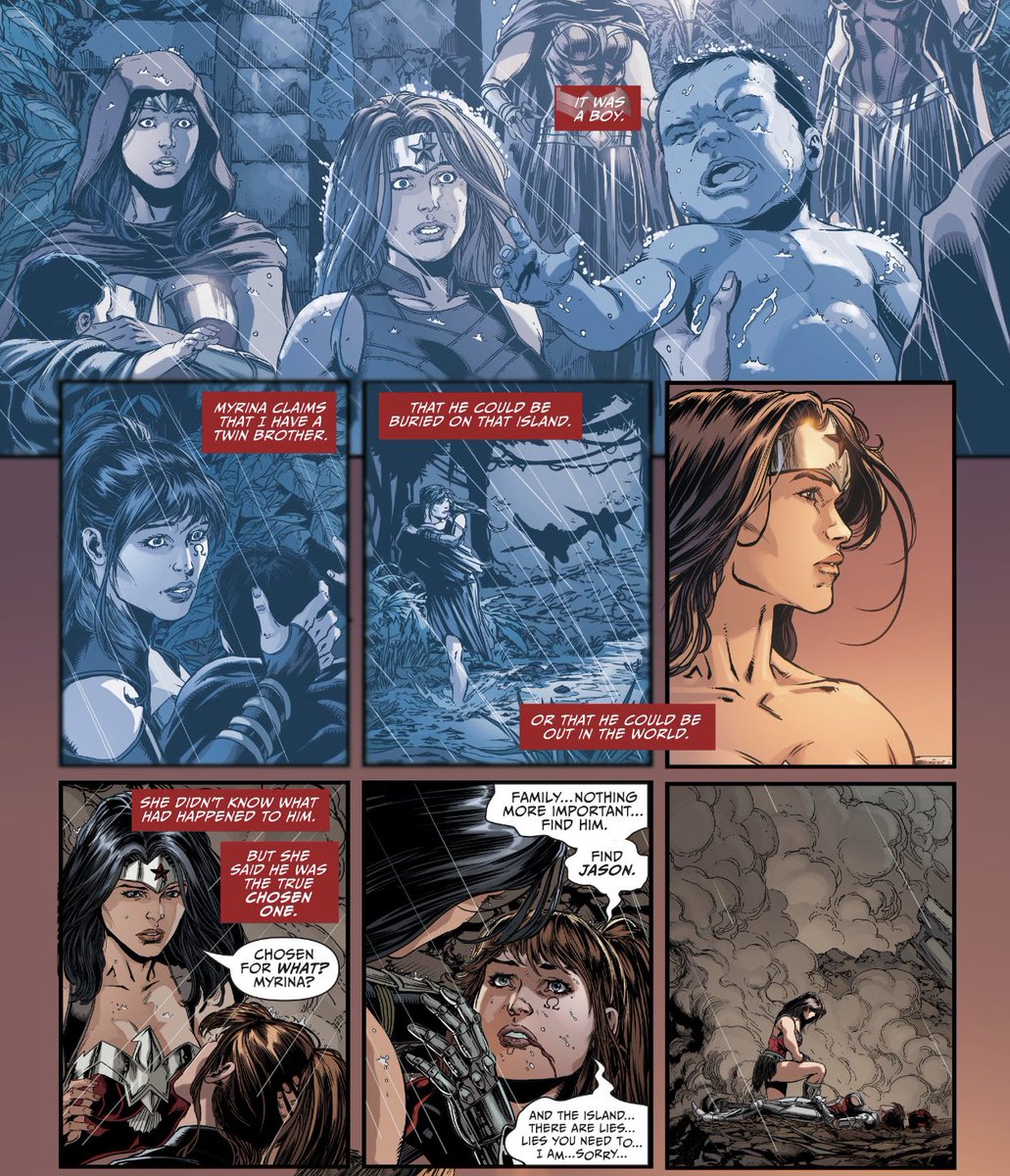 If we’re going to double down on the Zeus origin story, might as well make it double or nothing. I like the idea of Diana having a brother, and having read through that arc I love Jason very, very much. So yeah, loved this moment. Didn’t see it coming.