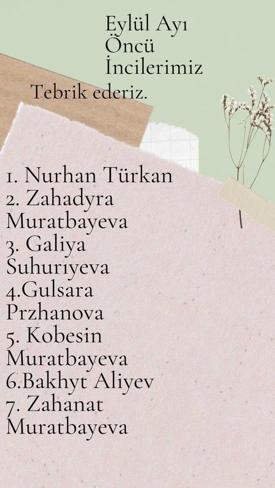 Öncü incilerimiz ve büromuzun ilk 5 listesi. Hepsini tebrik ederim. Şirinevler Büro tam gaz çalışmaya devam🌹💕💪🌟