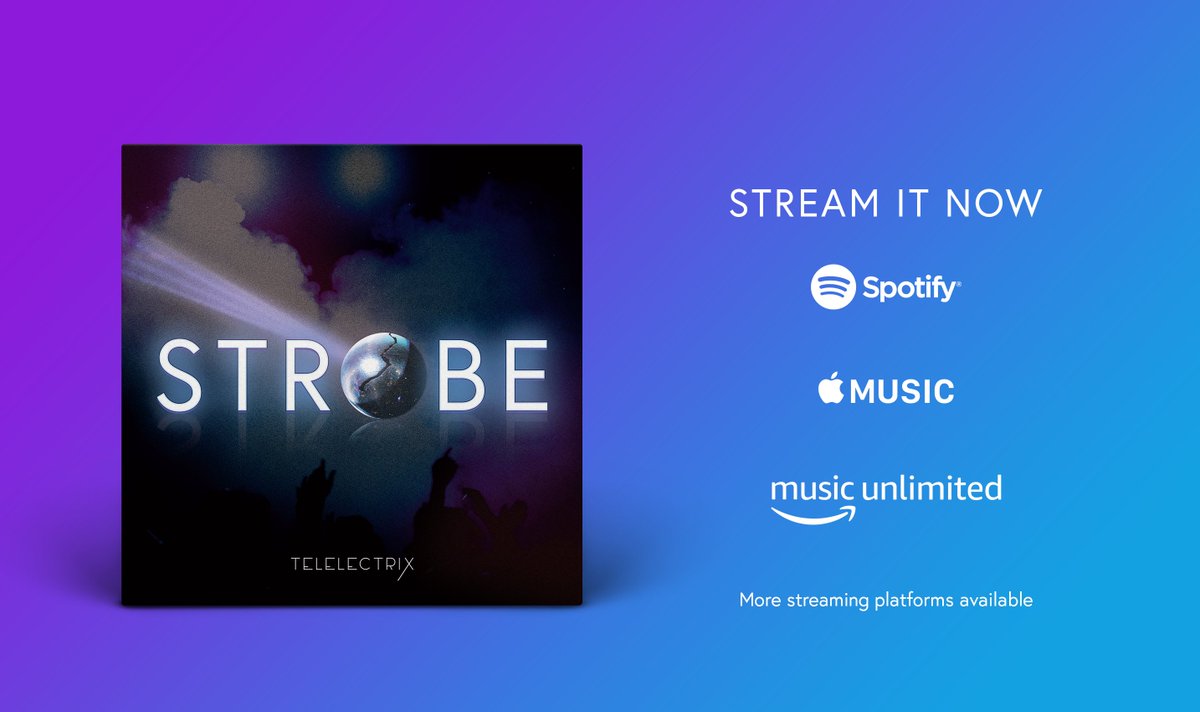 telelectrix's tweet image. Our new single has hit the streams on this New Music Friday. Fire up 'Strobe' on Spotify for all your personal dance party playlists needs, and thanks to everyone for all the feedback and support so far.

open.spotify.com/track/3UTuoAG9…