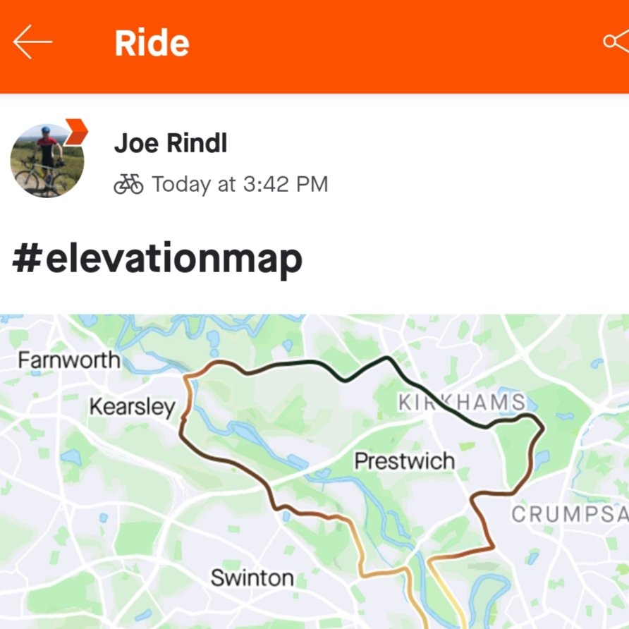 joe_rindl's tweet photo. Strava introduced Statmaps for subscribers today allowing colourful GPS tracks. ✅ from me. Add #speedmap #elevationmap or #gradientmap into your ride's title or description. https://t.co/tiqZRFtsqc