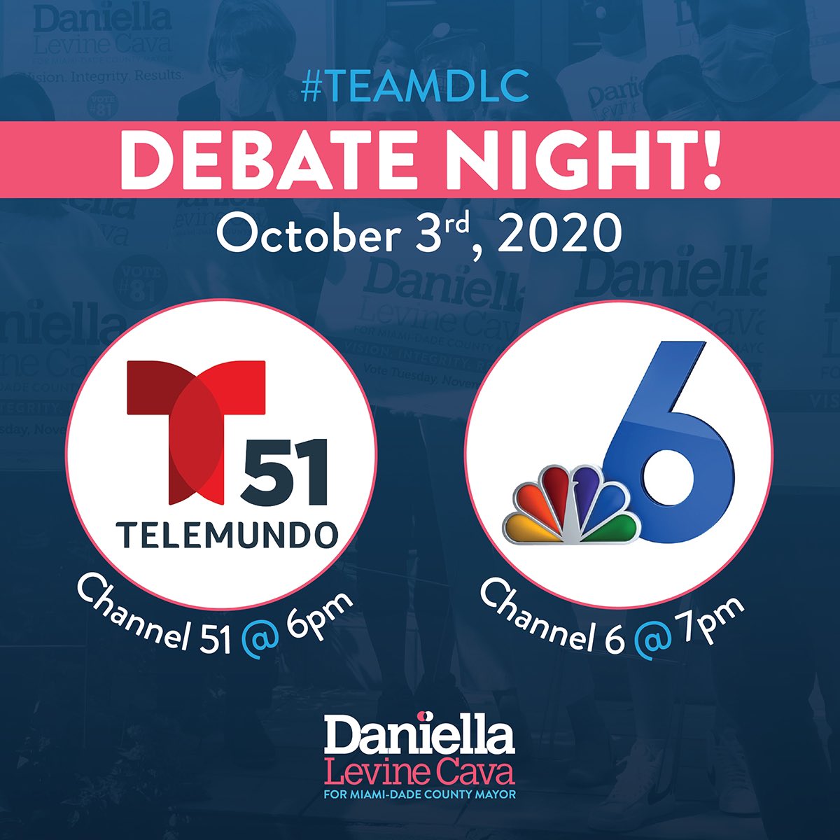 Tune in tomorrow as I take the stage on NBC and Telemundo at 6pm and 7pm to share my vision and ideas on how we win the future. I’m ready to tackle some of our most pressing issues and do it by brining our community together.