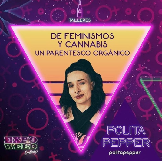 cannativamed's tweet photo. Polita Pepper presente en la #ExpoWeedChile con una charla sobre Feminismos  y Cannabis.

Recuerda que tenemos una dinámica para obtener pases para ingresar a la versión online del evento. ¡Quedan pocos días! ¡Participa!

#MujeresYCannabis https://t.co/BgoBrfyCPO