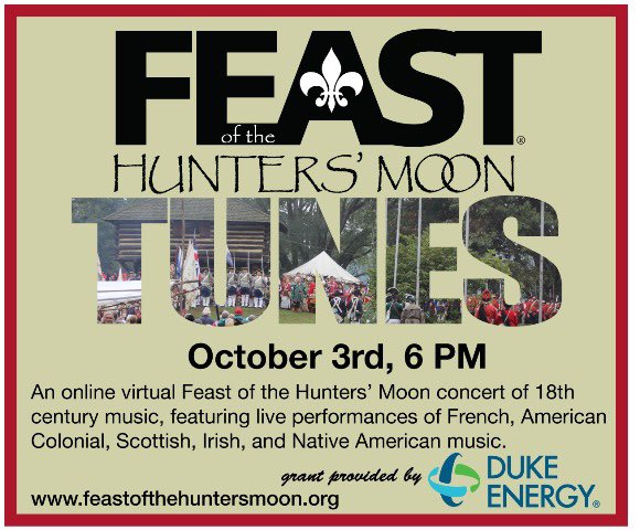 Join us Saturday at 6 pm for an online concert of your favorite Feast music! Go to our website for your Zoom link. #feastofthehuntersmoon