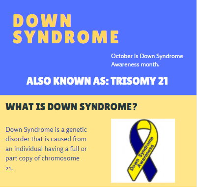 ‼️ It's #FactualFriday! October is Down Syndrome Awareness month! Each Friday 💙💛
Each Friday for the month of October information will be posted about Down Syndrome. For more information you an go to ndss.org
<a href="/ESUCollegeofEd/">College of Education</a> <a href="/ginarscala/">Gina R. Scala</a> <a href="/langanb/">langanb</a> <a href="/CECMembership/">Council for Exceptional Children</a>