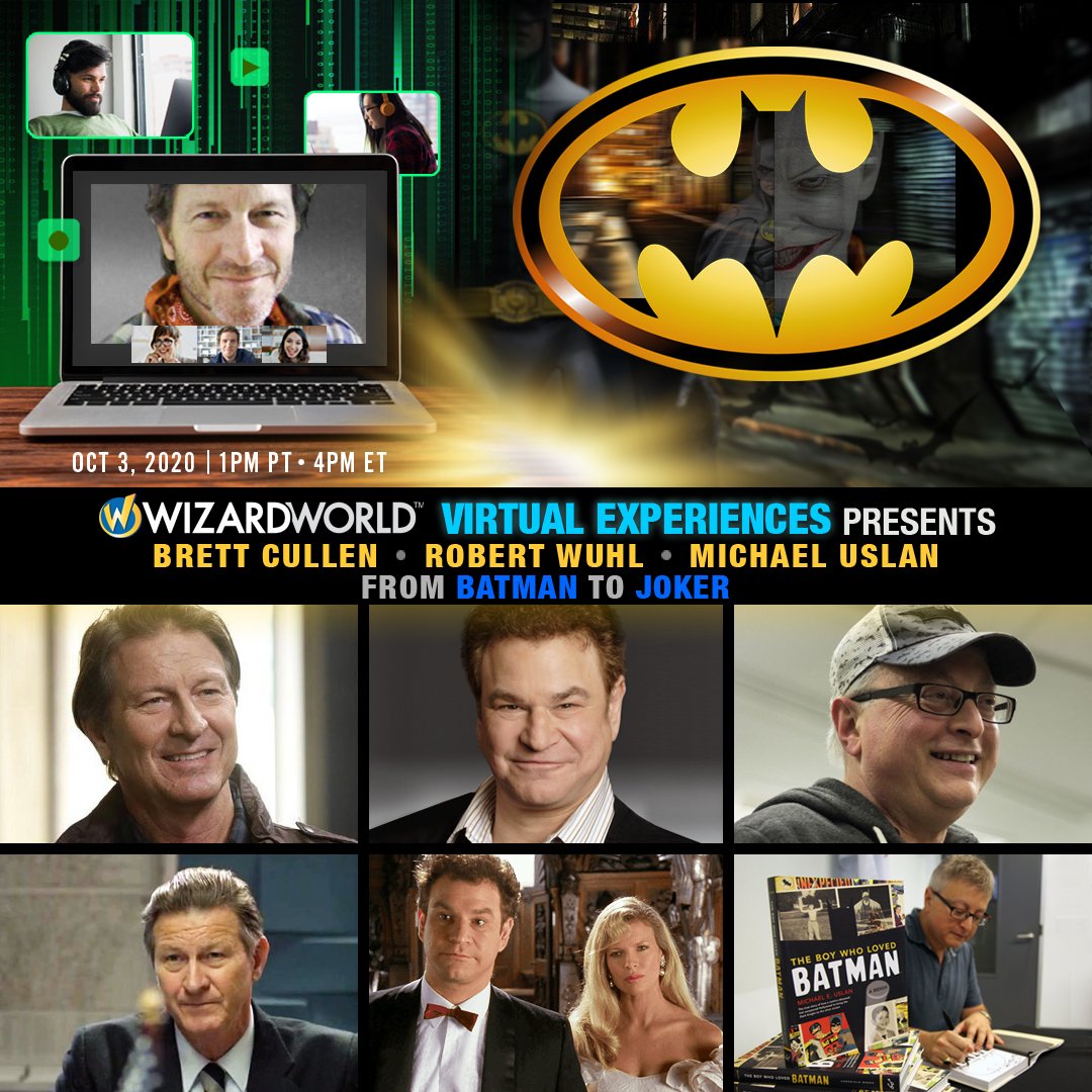 FANEXPOHQ's tweet photo. Live Chats, Recorded Messages & Autographs w/ #BrettCullen @RobertWuhl & #MichaelUslan are still available for purchase!
๐๏ธhttps://t.co/2BOc0Wokyy October 3-10 2020 #WizardWorld #WizardWorldVirtualExperiences #DCVirtualExperiences #FromBatmantoJoker https://t.co/tErjlJoxAv