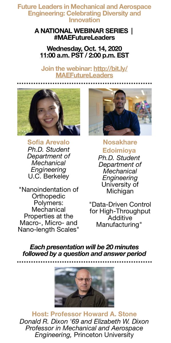 Sam_Graham_UMD's tweet image. Join us for the Future Leaders in Mechanical and Aerospace Engineering in October 14, 2020.
sites.google.com/view/MAEFuture….  #MAEFutureLeaders. #DiversityInEngineering