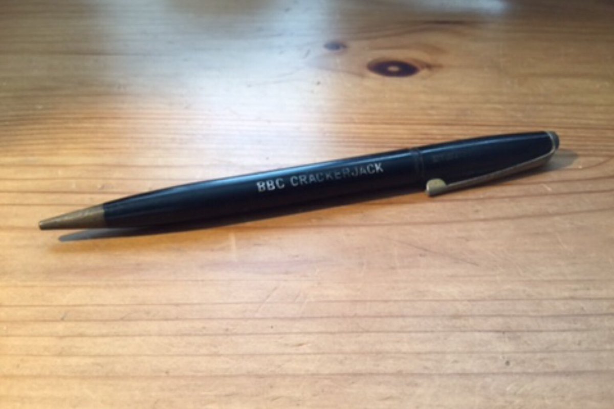 David Cumming scriptwriter (@davidcummingsc1) on Twitter photo <a href="/KateRobbins/">Kate Robbins</a> Ever wondered what a Crackerjack pencil looked like? I got one of these many years ago from Michael Aspel - should have looked after it better! <a href="/KateRobbins/">Kate Robbins</a> Ever wondered what a Crackerjack pencil looked like? I got one of these many years ago from Michael Aspel - should have looked after it better!