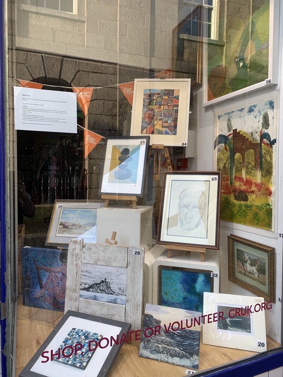 #WDYT #penzance Just one week to place your bids in the 4th Annual Art Auction fo #SU2C #art