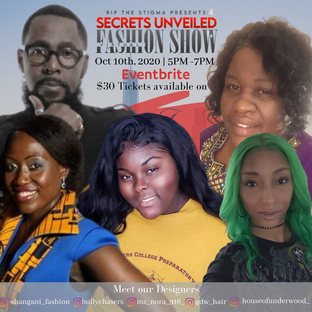 LunionSuite's tweet photo. This yearβs #RipTheStigma Awareness Fashion Show has gone virtual! (@ripthestigma )ππΎπ©πΎβπ»β¨
The show entitled SECRETS UNVEILED is dedicated to encouraging and supporting people with mental health challenges and sexual abuse survivors.
Purchase Ticket: https://t.co/tk13oTGjWs https://t.co/EKobehe0bt